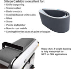 4x36 Sanding Belts 400 Grit Knife Sharpening,Silicon Carbide Fine Belt Sander Belts for Woodworking Metal Wet Dry Polishing,6-Pack