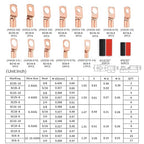 Copper Wire Lugs,Terminal Connectors,Used on AWG12 10 8 6 4 2 Cable,Heat Shrink Set,Bare Copper Eyelets,Ring Terminals Connectors,85Pcs Battery Cable Lugs Ends and 110Pcs Heat Shrink Tubing (195PCS)