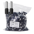 Fidioto AWG14 Wire Ferrules Terminals Kit, 1000pcs AWG14 Wire Insulated Cord Pin Ends Terminals for Electric, Industrial, Chemical Industry, Power Control System, etc. (Black-1000PCS-14AWG)
