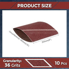 10 Pcs Sanding Belts 8 x 19 Inch 36 Grit Aluminum Oxide Abrasive Sandpaper for Belt Sander Metal Grinding Wood Working Weld Rust Removal
