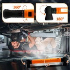 Portable 3000LM LED Work Light, Rechargeable Magnetic Underhood Light with Hooks and Power Output, Ideal for Garage, Workshop