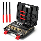 MAXMAN 61Pcs Thread Chaser Set, Thread Restorer Kit & Rethread Repair Tool, SAE & Metric Thread Chaser Set, Bolt Thread Repair Kit with Thread Pitch Gauge - Restore Rusted Bolts, UNC/UNF/Metric