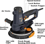 MAXXT Handheld Drywall Sander 810W, Electric Sander for Walls,Rough and fine Sanding, 1500-2800RPM Variable Speed, Upgraded Pad, Adjustable Suction, Self-Dust-Extraction (120, Volts)