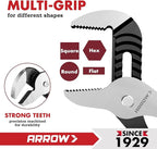ARROW 3-Piece Groove Joint Pliers, 8", 10" & 12" Adjustable Water Pump Pliers with TPR Handle, High Carbon Steel Tongue and Groove Plier for Plumbing, Automotive and Household Repairs
