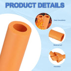 uxcell Pipe Insulation Tube Foam, 11/16" ID x 1/4" Thick x 1.64ft Foam Pipe Cover Non-Slip Hollow Tubing Guitar Air Conditioner Stand Fitness Equipment Handles, Orange