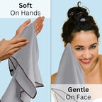 Backpacking Ultralight Quick Dry Microfiber Soft Fast Drying Hand and Face Towel Wash Cloth Camping Yoga Hiking Active Lifestyle Small (Gray, Medium)