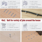 Upholstery Staple Gun Heavy Duty, DEWBIN 4 in 1 Stapler Gun with 2000 Staples, Remover, Manual Brad Nailer Power Adjustment Stapler Gun for Wood, Upholstery, Carpentry, Decoration DIY Staple Gun