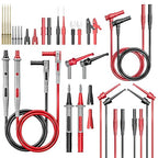 Goupchn 28PCS Multimeter Test Leads Kit with Alligator Clips Test Hook Clips Wire Piercing Probes Replaceable Precision Sharp Probes for Electrical Testing