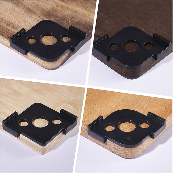 Pack of 4 Radius Jig Router Templates Corner Radius Routing Templates,Routing Rounded Corners Router Bit Templates for Woodworking Routing (8 Different Radius Set)
