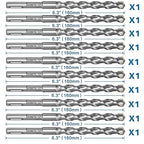 10-Piece 1/2" SDS Plus Drill Bits Rotary Hammer Drill Bit Set, Carbide Tipped for Drilling Concrete Cement Porcelain Tiles Ceramic Pots Stone Brick, Diameter 12mm, 160mm Long, SDS Plus Shank.