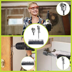 105 Degree Right Angle Drill Adapter, 2025 New Right Angle Head Drill Driver Extension Bit Power Screwdriver Socket Adapter, Corner Tool Screw Hub with Multi-function Bend Screwdriver Bit (Short+Long)