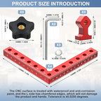 Corner Clamp for Woodworking, 90 Degree Corner Clamp, Aluminum Alloy 4 Pack 5.5"x 5.5" Positioning Squares Right Angle for Woodworking Tools, for Picture Frame, Box, Cabinets, Drawers
