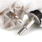 Hedume Set of 12 Buffing Pad Polishing Wheel Kits Included 5 Pack Rouge Compound, Cone, Column, Mushroom, T-Shaped Wheel Grinding Head with 1/4" Handle-for Manifold/Aluminum/Stainless Steel/Chrome