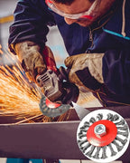 Wire Wheel Brush 6PCS Wire Cup Brush Set for 4 1/2 Angle Grinder Include 4&3 Inch Wire Wheels for Rust & Paint Removal