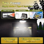 200W LED Solar Work Light 20000LM Magnetic Portable Light, 20000mAh Rechargeable with 5 Modes, IP66 Waterproof for Outdoor Camping, Car Repair, Building, Workshop, Garage, Emergency