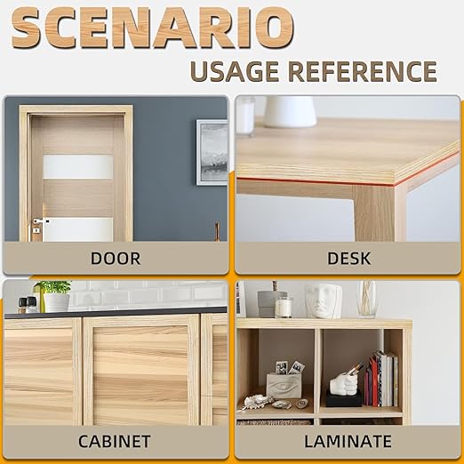 GSCIT Club Oak Edge Banding, 5/8 inch x 50ft roll of Veneer Edge Banding - Pre-glued Flexible, Real Wood Tape for Cabinet Repair & Furniture Restoration