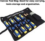 Lulu Home 13 PCS Wood Chisel with Canvas Bag, Wood Carving Tool Set Including Steel Beveled Chisel Tools with Rubber Handles, Rasps and Sharpening Stones for Woodworking