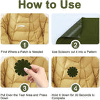 8PCS 7.8x3.9 inch Nylon Repair Patch Self-Adhesive Fabric Patch Down Jacket Repair Patches for Puffer Jackets Tenacious Tape Polyester Waterproof Lightweight Tent Repair Patch Kits for Clothes Bag