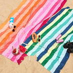 Dock & Bay Beach Towel - Quick Dry, Sand Free - Compact, Lightweight - 100% Recycled - Includes Bag - Rainbow Shores - Set of 6 - Extra Large (200x90cm, 78x35)