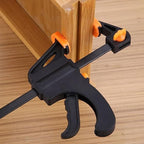 6 Pack 6 Inch Bar Clamp, Quick Grip Clamp with 12 Inch Spreader, Flexible One-Handed Ratchet Bar Clamp for Woodworking