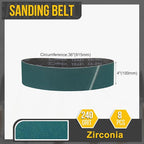 4 x 36 Inch Sanding Belt, 8 Pcs 240 Grit Zirconia Knife Sharpener Belts Work Sharpening for Belt Sander Knife Carving Tool Metal Working