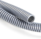 ZhiYo 20FT 3/8” Wire Loom Split Tubing Auto Wire Conduit Flexible Cover | High Temperature Heat Resistant -40F to 257F | Plastic Cover for Electrical Wires & Cables, Grey