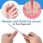 6Pcs Diamond Metal Nail Files, Double Sided Nails File, Thin Stainless Steel Manicure Pedicure Tools with Sharp Pointed Tip Individually Wrap for Women Men Salon Home(6Inch)