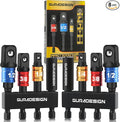 8-Piece Impact Socket Adapter Set for Drill, 1/4" 3/8" 1/2" Hex Shank Impact Driver Socket Adapter, Socket to Drill Adapter