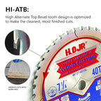 Circular Saw Blade Woodworking TA Series 7-1/4" 40-Tooth Arbor: 5/8", for Finishing/General Purpose Wood Cutting, Anti-Thermal Adhesion Coating on Cutting Head -TA, 7-1/4" 40T TA