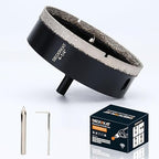 4-1/4 inch Diamond Hole-Saw Bits with Pilot Drill Bit -4-1/4" Diamond Tipped Tile Hole Saws with Guiding Bit Accurate Drilling for Porcelain Tile Ceramic Pottery Granite Stone Glass Bottles 110mm.