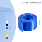 MECCANIXITY Battery Wrap PVC Heat Shrink Tubing 14mm Dia 23mm Flat 10 Feet(3meters) Blue Good Insulation for Battery Pack