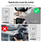 Car Coating Thickness Meter for Used Car Buyers, Paint Mil Thickness Meter Gauge Check The Car’s Original Coating Auto Car Paint Meter (Black)