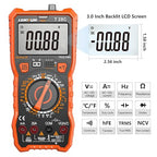 Lomvum Digital Multimeter 6000 Counts TRMS Auto-Ranging Portable Multimeter with AC DC Voltmeter and Ohmmeter Tester，Measures Voltage Current Capacitance Resistance Temperature Frequency Diode (T6)