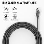 POPULO 12V Cordless Electric Drain Auger, Auto Feed Plumbing Snake Clog Remover for Unclog Sink Drain 3/4"-2" Pipe, Snake Hair Drain Clog Remover Cleaner Tools for Shower, Bathtub, Kitchen, Sink