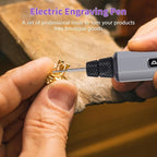 AM ARROWMAX Mini Engraving Pen: Ultimate Cordless Portable Tool for Artists & DIYers - Engrave 50+ Surfaces - Beginner Friendly - Engraving Pen for Bead, Metal, Wood, Glass and Plastic