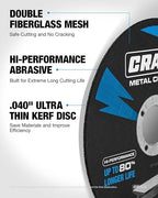 CRALY 4-1/2 Inch Cut-Off Wheels for Cutting Metal & Stainless Steel, Professional Grade Ultra Thin Metal Cutting Disc for Angle Grinder & Die Grinder, 7/8 in Arbor, 10-Pack(30111501-10)