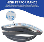 1 x 30 Inch Silicon Carbide Sanding Belts, 24Pcs 1x30 Inch Belt Sander Belts, 6 Each of 400, 600, 800, 1000 Grits Knife Sharpening Belt for Metal, Glass, Steel, Aolly, Rubber, Plastic, Wood