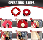 Round Corner Radius Template,Router Corner Template Set, Radius Jig with Guide Pin, R10-R50 Corner Templates, Red Aluminum
