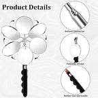 12 Pcs Telescoping Inspection Mirror Retractable Mechanical Mirrors Long Handle Under Vehicle Telescoping Mirrors Extendable 360 Rotation Detection Mirror for Mechanics Contractors Technicians