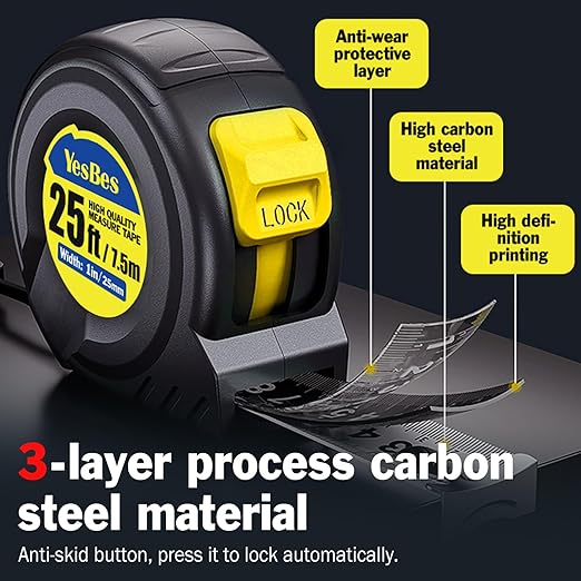Tape Measure 25 ft, 20 Pack Bulk Easy Read Measuring Tape Retractable, Measurement Tape 25 FT by 1 in