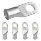 SELTERM Heavy Duty Tinned Copper Lugs, 2/0 Awg, 1/2 Inch Ring Terminal, 5-Pack, Marine Grade