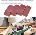 3X18 Inch Aluminum Oxide Sanding Belt, 15PCs Sanding Belt Set, 3 of Each 80/120/150/240/400 Assorted Grit, Abrasive Belts for Belt Sanders