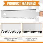 6 Pcs Professional Woodworking Tools Set 4 Piece Wood Chisel Bevel Edge Chisel Set 1/4", 1/2", 3/4" and 1" 6-inch Woodworking Saw Flexible Double-edge Blade 17/11 Tpi Protouch Coping Saw