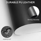 Self-Adhesive Leather Repair Patch Kit for Furniture, Sofa, Couch, Car Seats, 17x79 Inch Large Waterproof Vinyl Repair Tape, Strong Adhesive (Black)