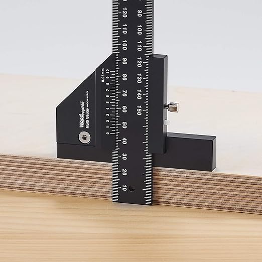 Scriber Gauge – Precision Marking Tool, Measuring Ruler, Layout Square, Thickness Gauge, CNC Aluminum Woodworking Tool for Joinery, Framing, Cabinet, DIY Projects (Old, 600mm)