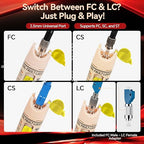 VFL Visual Fault Locator 100mw Fiber Optic Cable Troubleshoot Kit 2.5 mm Universal Connector, with 1pc FC to LC Adapter for Telecommunications & CATV Maintenance