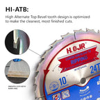 Circular Saw Blade Woodworking TA Series,10" 24-Tooth Arbor: 5/8", Ripping Wood Cutting Saw Blade,Special Anti-Thermal Adhesion Coating on Cutting Head -TA,High Finish, Long Life,10" 24T TA