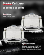 cciyu 18-B5030 18-B5031 Rear Left & Right Brake Calipers With Bracket For Cadillac,For Chevy,For GMC