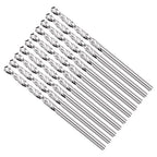 Drill Bit, 2.5mm Cutting Diameter, 4241 HSS 118° Cutting Angle Uncoated Bright Versatile Jobber Bits - (Applications: for Drilling Plastic Wood Soft Metal), 10-Pieces