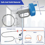 33Ft Drain Auger, Flexible Plumbing Snake & Drain Hair Clog Removal Tool with Gloves, Heavy Duty Pipe Snake Drain Unclogger Tool, Snake Auger for Bathroom Shower Kitchen Sink and Tub